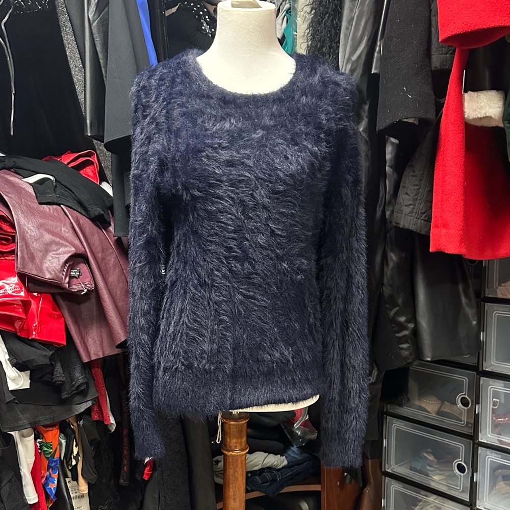 Banana Republic Deep Blue Fuzzy Sweater